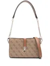 Guess Usa Mini Zamira Shoulder Bag In 褐色