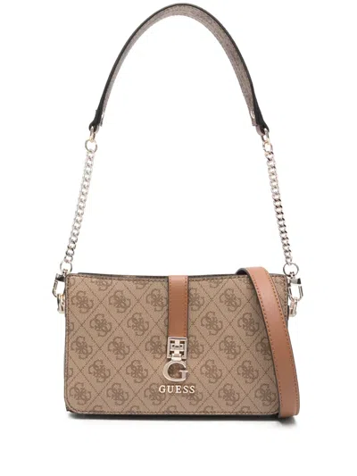 Guess Usa Mini Zamira Shoulder Bag In 褐色