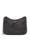 Guess Usa Mini Zip-fastening Shoulder Bag In Black