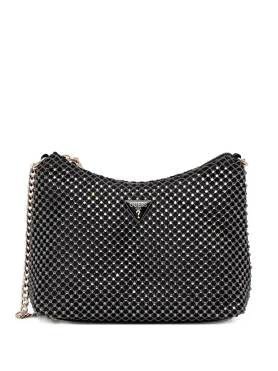 Guess Usa Mini Zip-fastening Shoulder Bag In Black