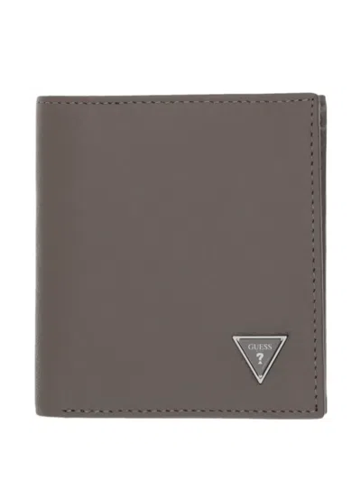 Guess Usa Mito Saffiano Leather Mini Wallet In White