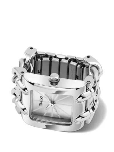 Guess Usa Mod Heavy Metal 18mm Watch In Transparent