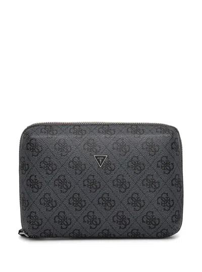 Guess Usa Modena 4g Wash Bag In 黑色