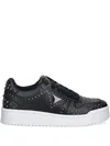 Guess Usa Mogana Studded Sneakers In Black