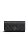 Guess Usa Monogram Chain Cross Body Bag In Black