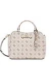 Guess Usa Monogram Charm-detail Tote Bag In Neutral