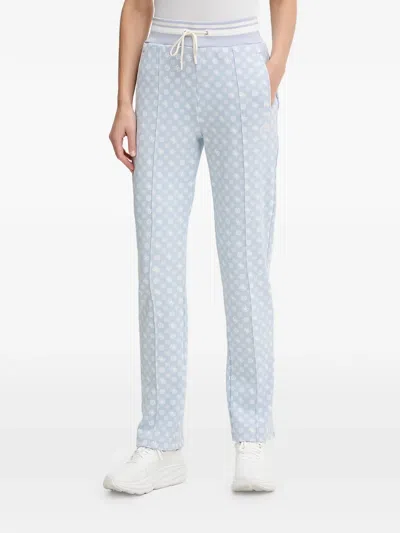 Guess Usa Monogram Drawstring Track Pants In Blue