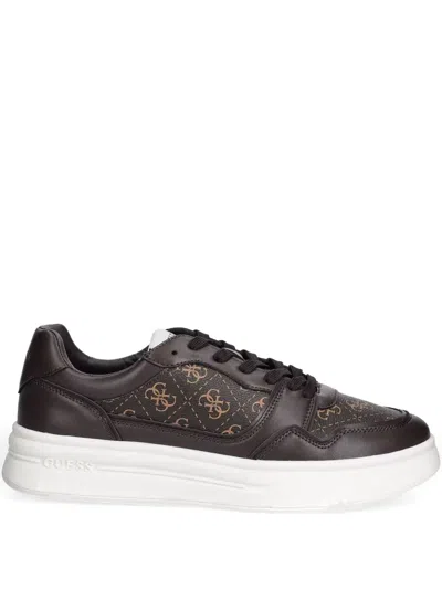 Guess Usa Monogram-embellished Lace-up Sneakers