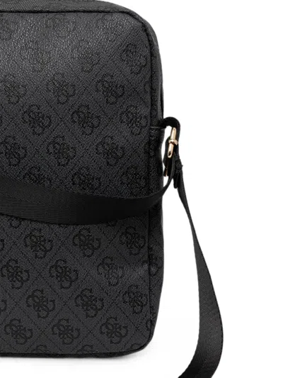 Guess Usa Monogram Messenger Bag In Black