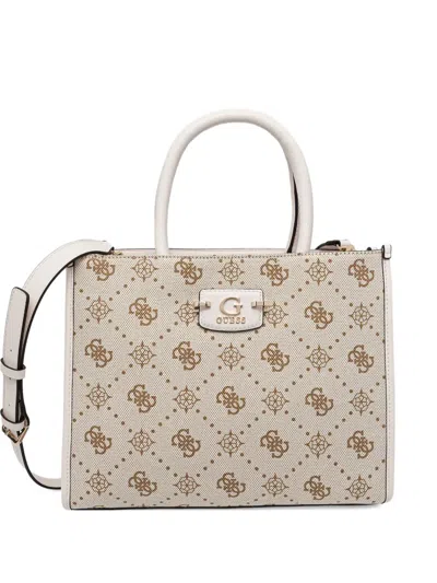 Guess Usa Monogram-pattern Bag In Neutral