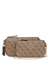 Guess Usa Monogram-pattern Crossbody Bag In Multi