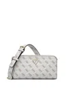 Guess Usa Monogram-pattern Crossbody Bag In White