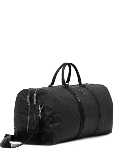 Guess Usa Monogram-pattern Holdall In Black