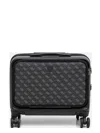 Guess Usa Monogram-pattern Luggage In Black
