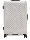 Guess Usa Monogram-pattern Luggage In Neutrals