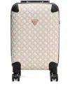 Guess Usa Monogram-pattern Luggage In Neutrals