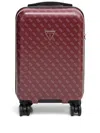 Guess Usa Monogram-pattern Luggage In Red