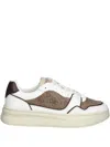Guess Usa Monogram-pattern Sneakers In Pink