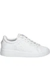 Guess Usa Monogram-pattern Sneakers In White