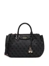 Guess Usa Monogram-pattern Tote Bag In Black