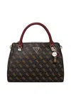 Guess Usa Monogram-pattern Tote Bag In Brown
