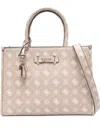 Guess Usa Monogram-pattern Tote Bag In Neutral