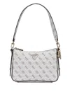 Guess Usa Monogram-pattern Tote Bag In White
