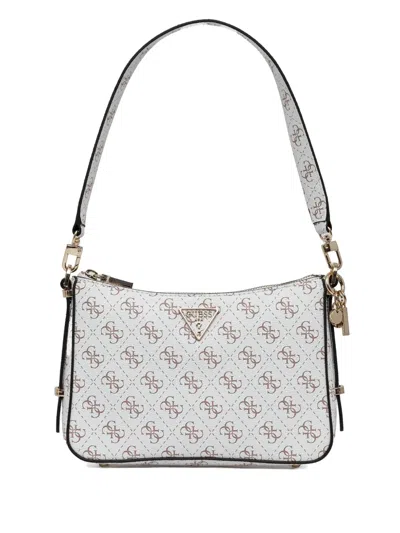 Guess Usa Monogram-pattern Tote Bag In White
