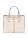 Guess Usa Monogram Tote Bag In Pink
