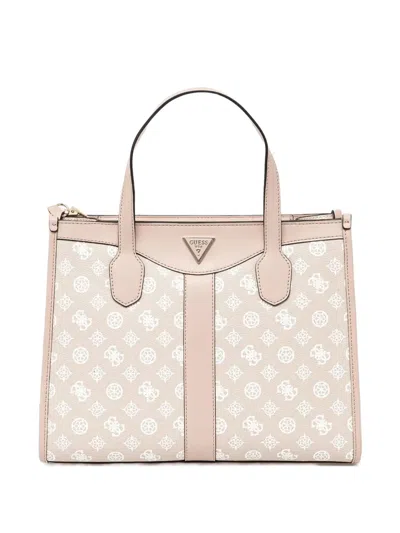 Guess Usa Monogram Tote Bag In Pink