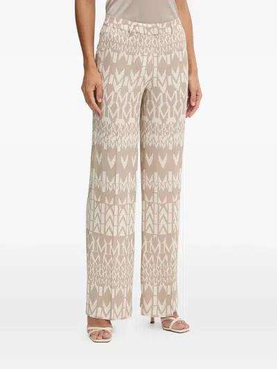 Guess Usa Monogram Trousers In Neutral