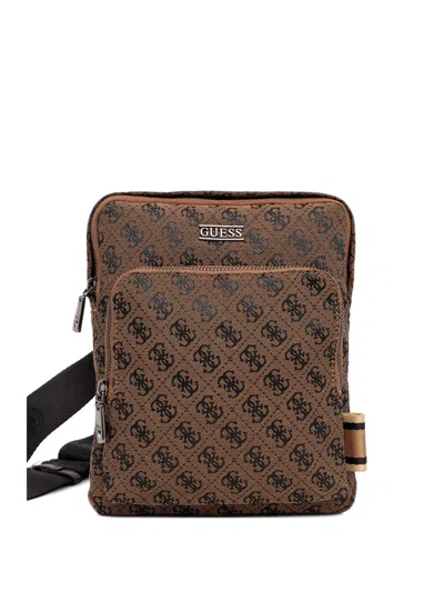 Guess Usa Monogram-pattern Messenger Bag