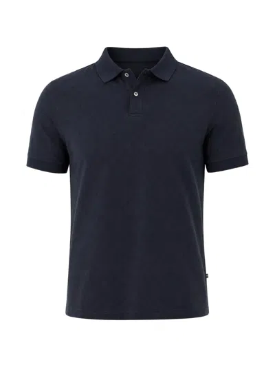 Guess Usa Monogram-pattern Short-sleeve Polo Shirt In Black