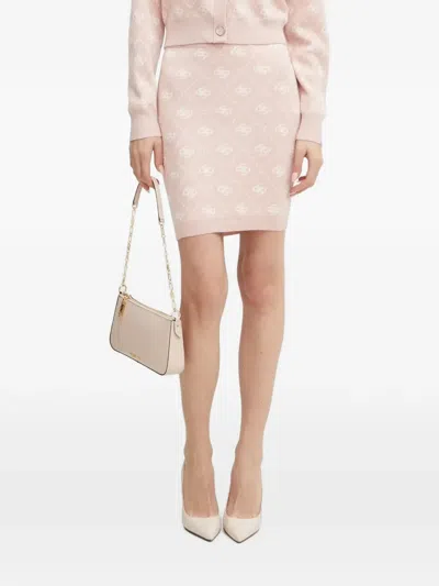 Guess Usa Monogram-print Knit Mini Skirt In Multi