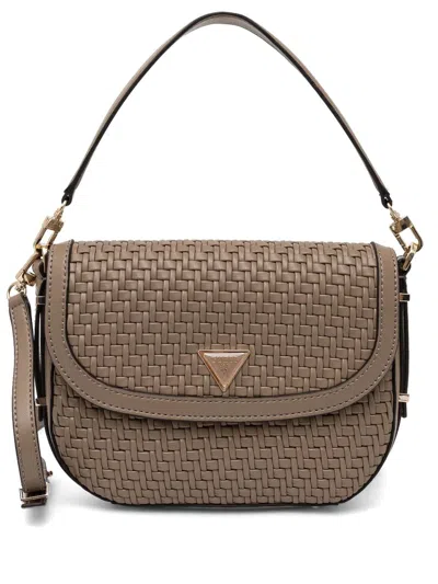 Guess Usa Murielle Shoulder Bag In 褐色