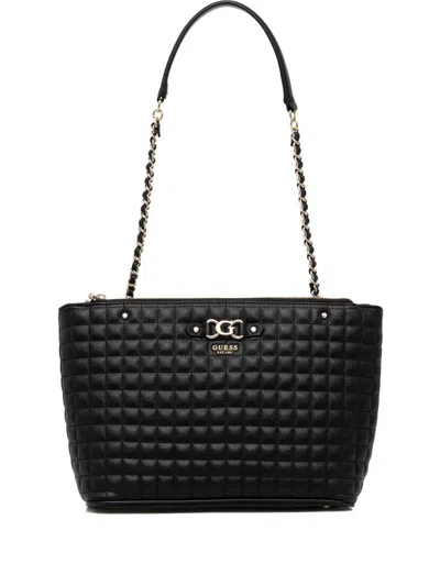 Guess Usa Nadira Quilted Shoulder Bag In Black