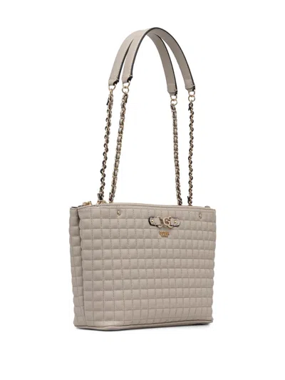 Guess Usa Nadira Quilted Shoulder Bag In Neutral