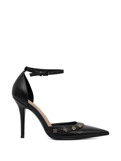 Guess Usa Nanae Ankle Strap Embellishment Pumps In Black
