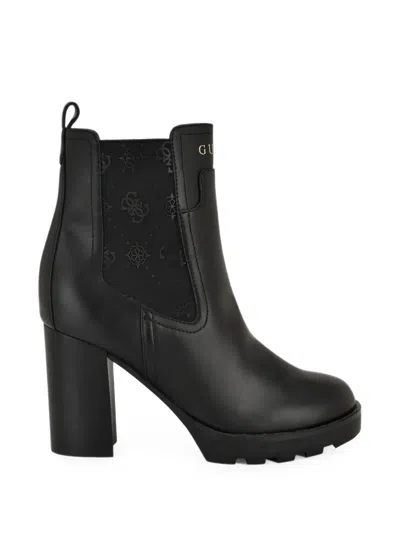 Guess Usa Nealle Block-heel Ankle Boots In Black