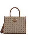 Guess Usa Neda 4g Logo-pattern Tote Bag In Neutral
