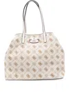 Guess Usa Neda Logo-plaque Tote Bag In Neutral