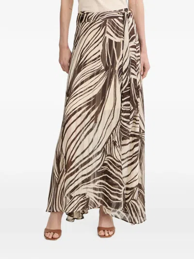 Guess Usa New Romana Wrap Maxi Skirt In Brown