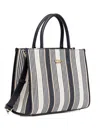Guess Usa Nicolette Striped Top-zip Tote Bag In Multi