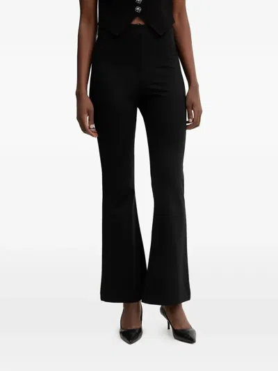 Guess Usa Noel High-waisted Flared Trousers In Black
