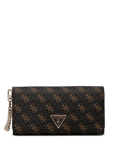 Guess Usa Noelle 4g Logo Wallet In Brown