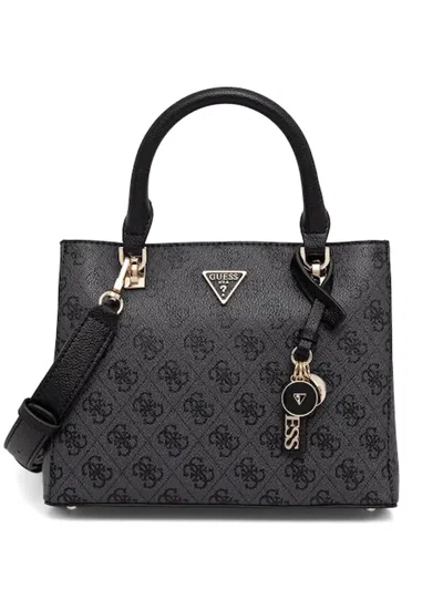 Guess Usa Noelle 4g Monogram Charm Tote Bag In Black
