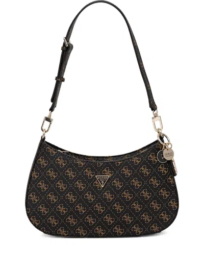 Guess Usa Noelle 4g Shoulder Bag In Brown