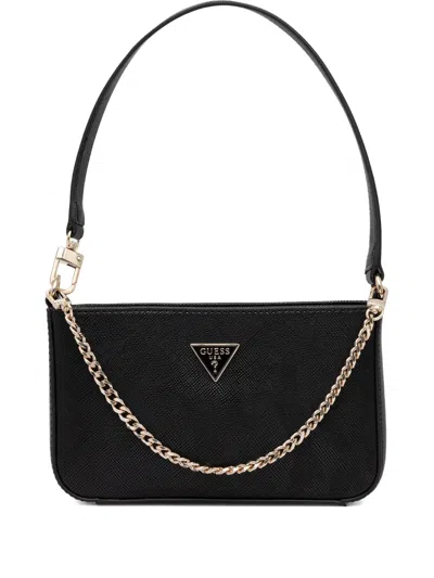 Guess Usa Noelle Chain-detail Shoulder Bag In Black