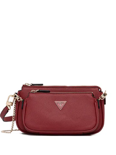 Guess Usa Noelle Chain Satchel Cross Body Bag In Red