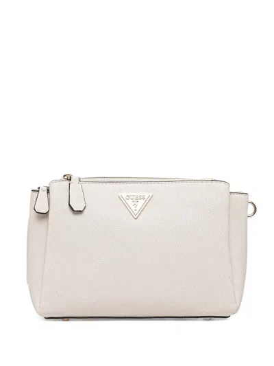Guess Usa Noelle Logo-plaque Cross Body Bag In Neutral